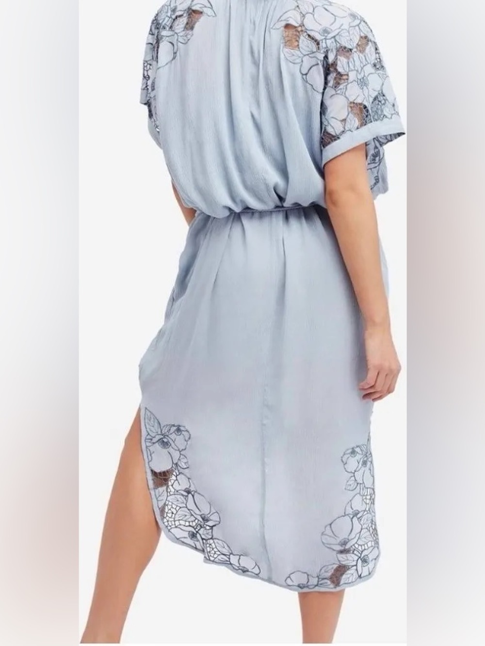 Free People Cut It Out midi Shirt Dress